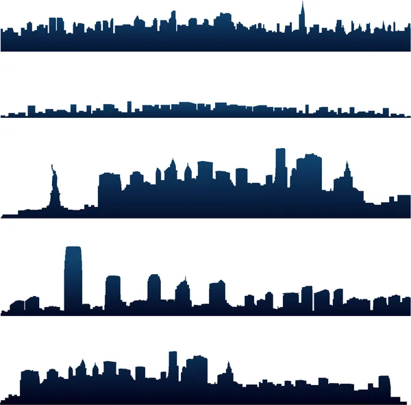 Городские горизонты Нью-Йорка — стоковый вектор