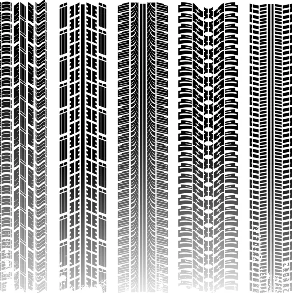 Huellas de neumáticos sucios — Archivo Imágenes Vectoriales