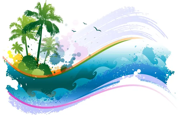 Fondo tropical abstracto — Vector de stock