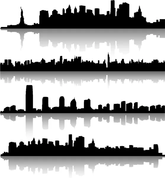 Ciudad de Nueva York skylines — Archivo Imágenes Vectoriales