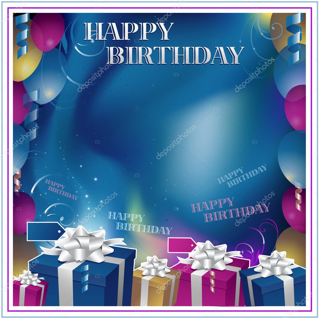 Happy birthday background Stock Vector Image by ©hugolacasse #6059272