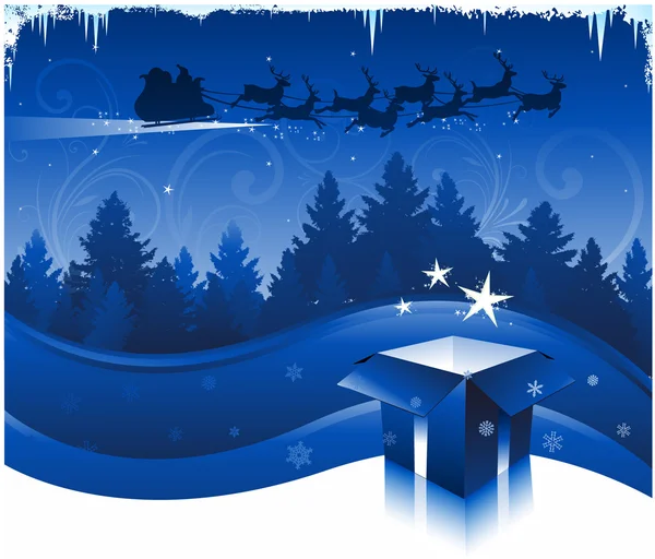 Niebieski Boże Narodzenie nagłówki — Wektor stockowy