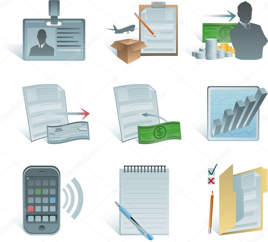 Vector accounting icons