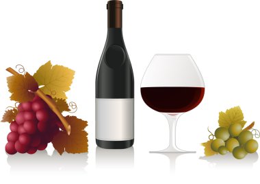 Wine elements clipart