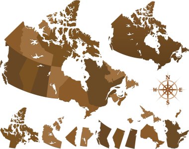 Canada world map clipart