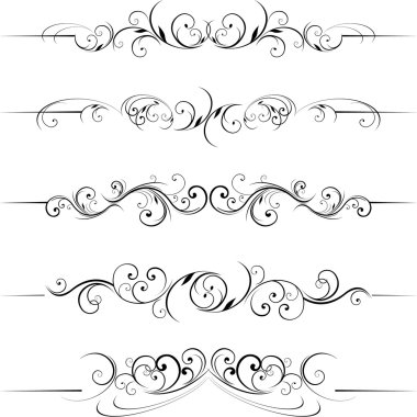Swirling flourishes decorative clipart