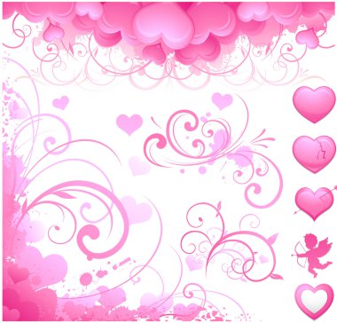 Valentine's day items clipart