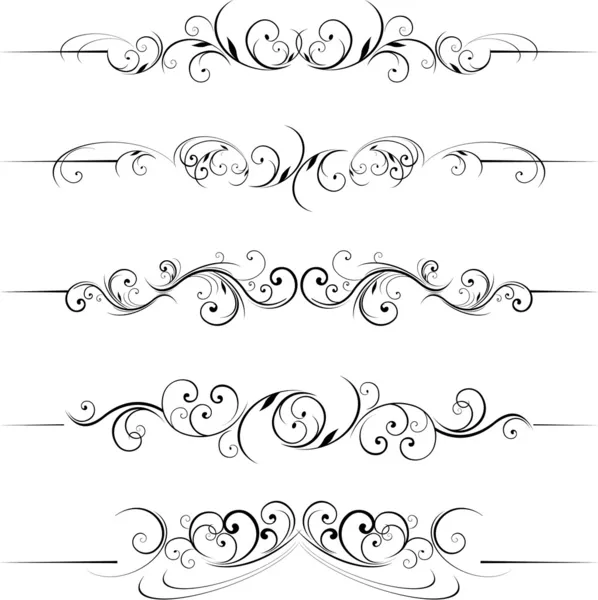 Swirling flourishes decorative — Stock Vector © hugolacasse #6435001