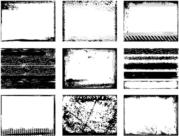 Varios vectores de marco grunge — Archivo Imágenes Vectoriales