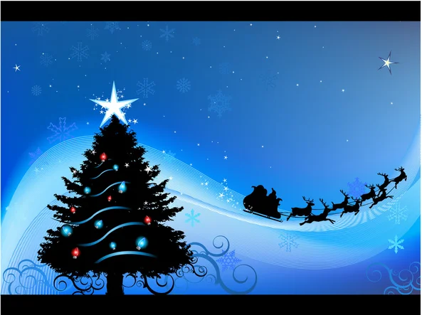 クリスマスツリーの背景 — ストックベクタ