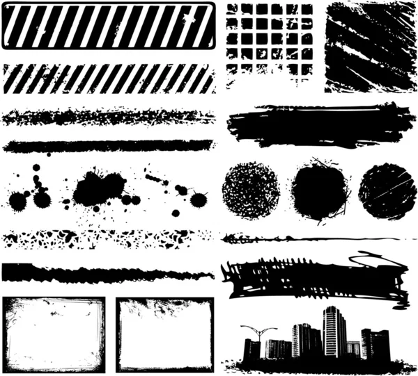 Varios vectores de marco grunge — Archivo Imágenes Vectoriales