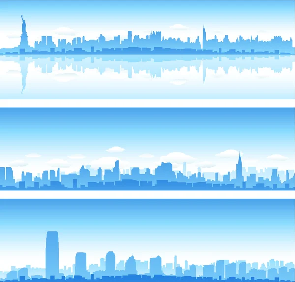 Città skylines sfondo — Vettoriale Stock