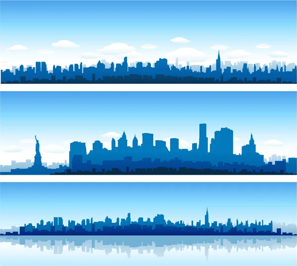 Hintergrund der Skylines der Stadt — Stockvektor