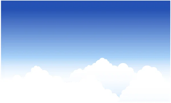 Paradise cloudy sky — Stock Vector
