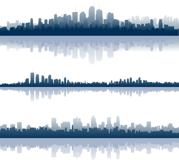 Skylines de ville — Image vectorielle