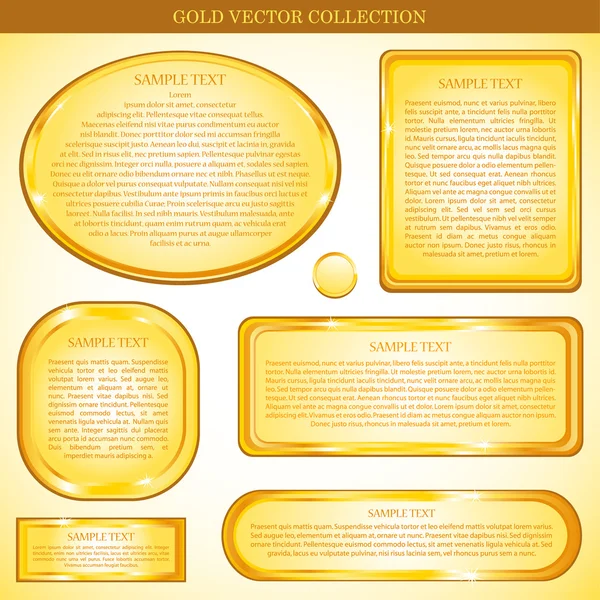 Gold sticker banner Royalty Free Stock Vectors