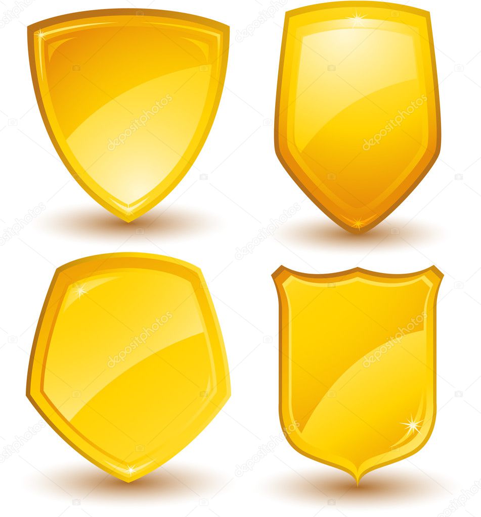 Vector golden shields