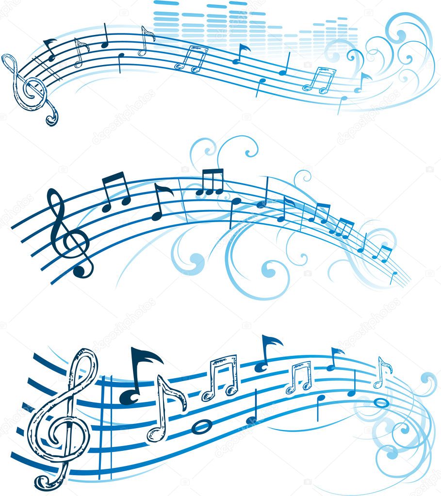 Abstract music note design