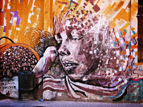 Grafiti tr barcelona — Stok fotoğraf