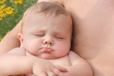 Sleeping baby clipart