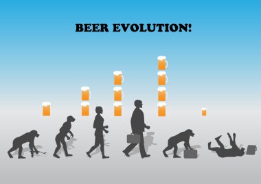 Beer evolution clipart