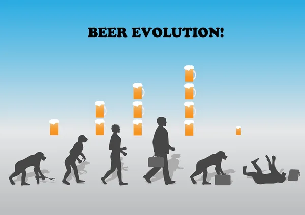 Evoluzione della birra Vettoriali Stock Royalty Free