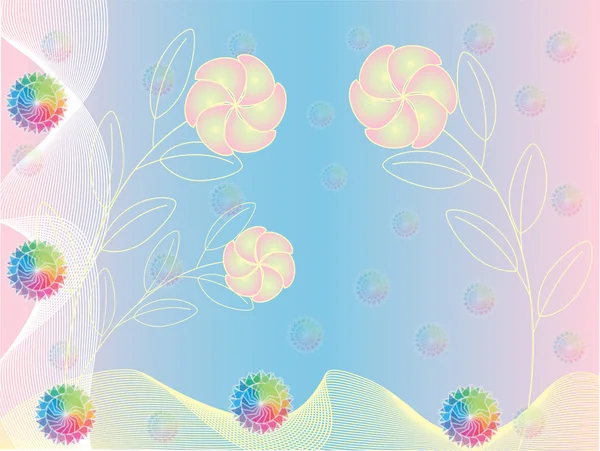 花の抽象的な装飾的なベクトルの背景 — ストックベクタ