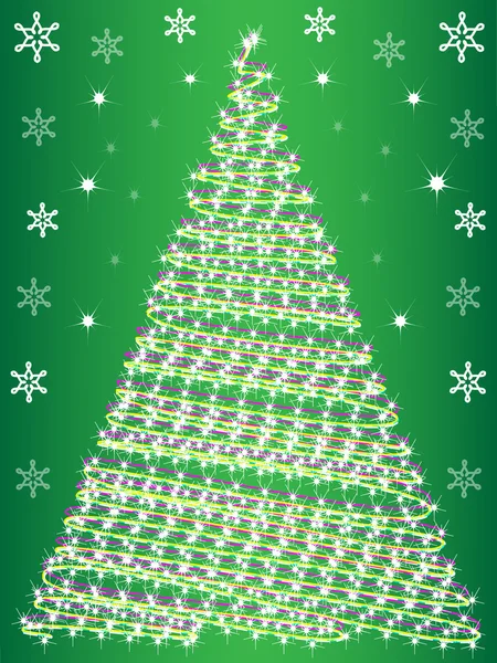 Vector card Christmas fir-tree — Stock Vector