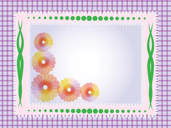 Cartão de ilustração vetorial com flores — Vetor de Stock