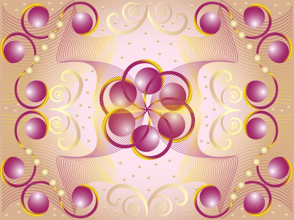 抽象的な花のベクトル図 — ストックベクタ