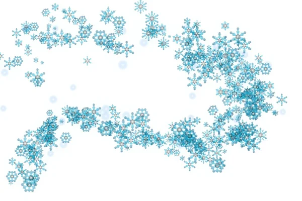 青い雪片のパターンを持つクリスマス ブルーバック. — ストック写真