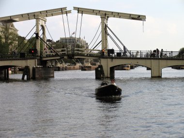 bir görünümü, eski amsterdam, Hollanda.