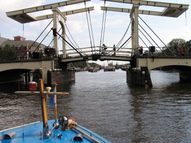 bir görünümü, eski amsterdam, Hollanda.