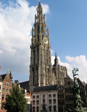 A view of Antwerp, Belgium clipart