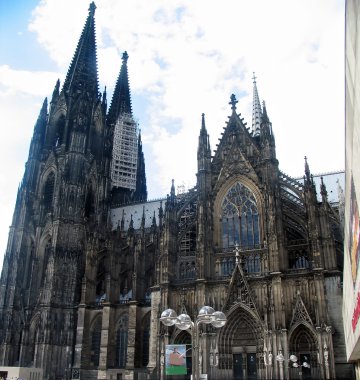 A street view of Cologne Cathedral. clipart