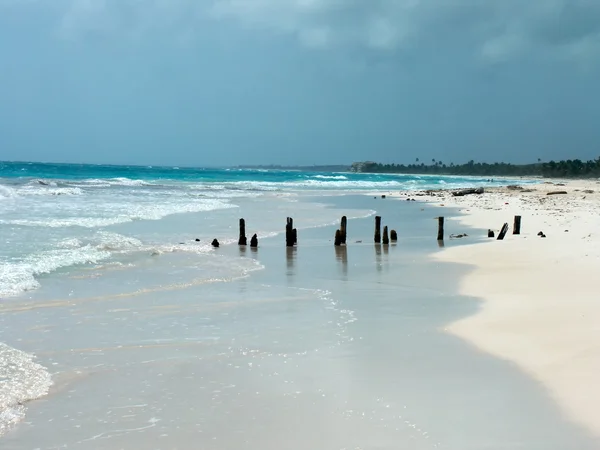 Una vista de la playa del Caribe . — Foto de Stock