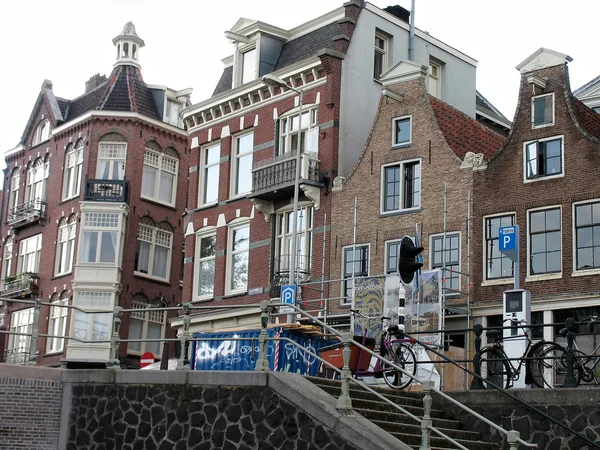 Pohled na staré amsterdam, Nizozemsko. — Stock fotografie