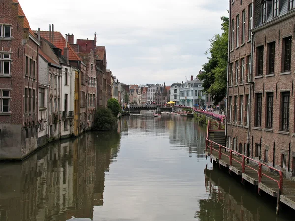 Vista de rua de Ghent, Bélgica . — Fotografia de Stock
