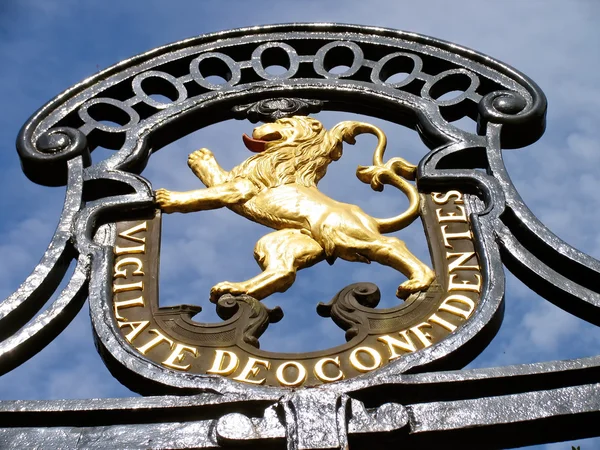 stock image Coat of Arms on the gate in Hague.