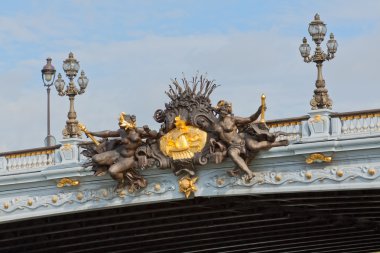 Bridge over the River Seine in Paris, France. clipart