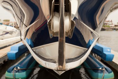 Yacht's bow. clipart