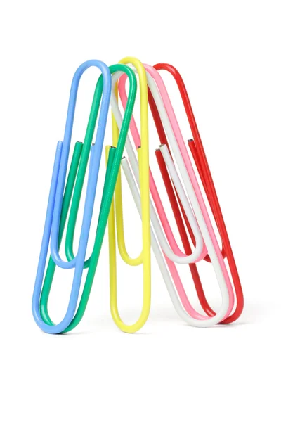 Multicolor paper clips Stock Photo