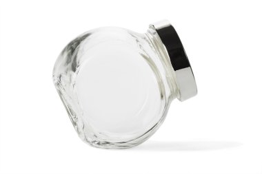 Empty glass jar with lid clipart