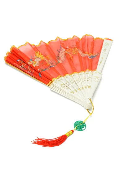 Half open Chinese traditional folding fan — Stock Photo, Image