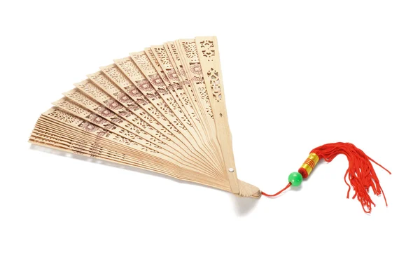 Chinese wooden folding fan — Stock Photo, Image