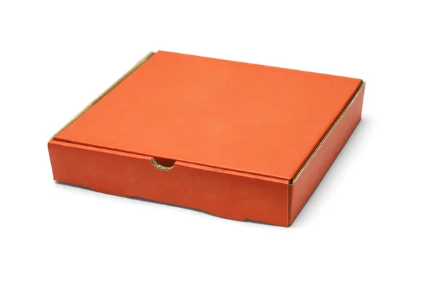 Cor laranja caixa de pizza takeaway — Fotografia de Stock