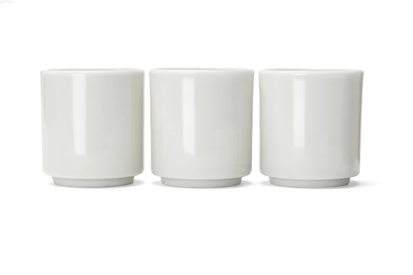 Tre koppar porslin kinesiskt te — Stockfoto