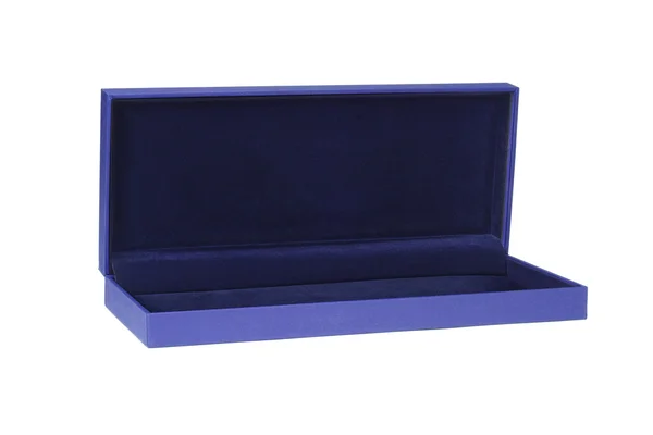 Порожня синя подарункова коробка — стокове фото
