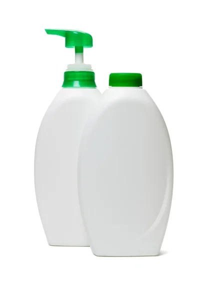 Bottiglie di plastica di sapone liquido — Foto Stock