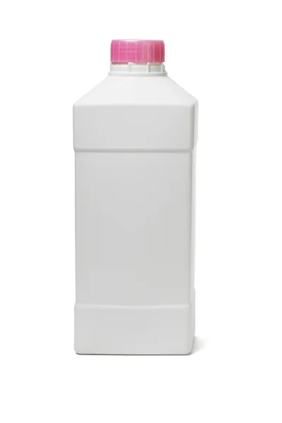 塑料瓶为家用清洁产品的 — 图库照片